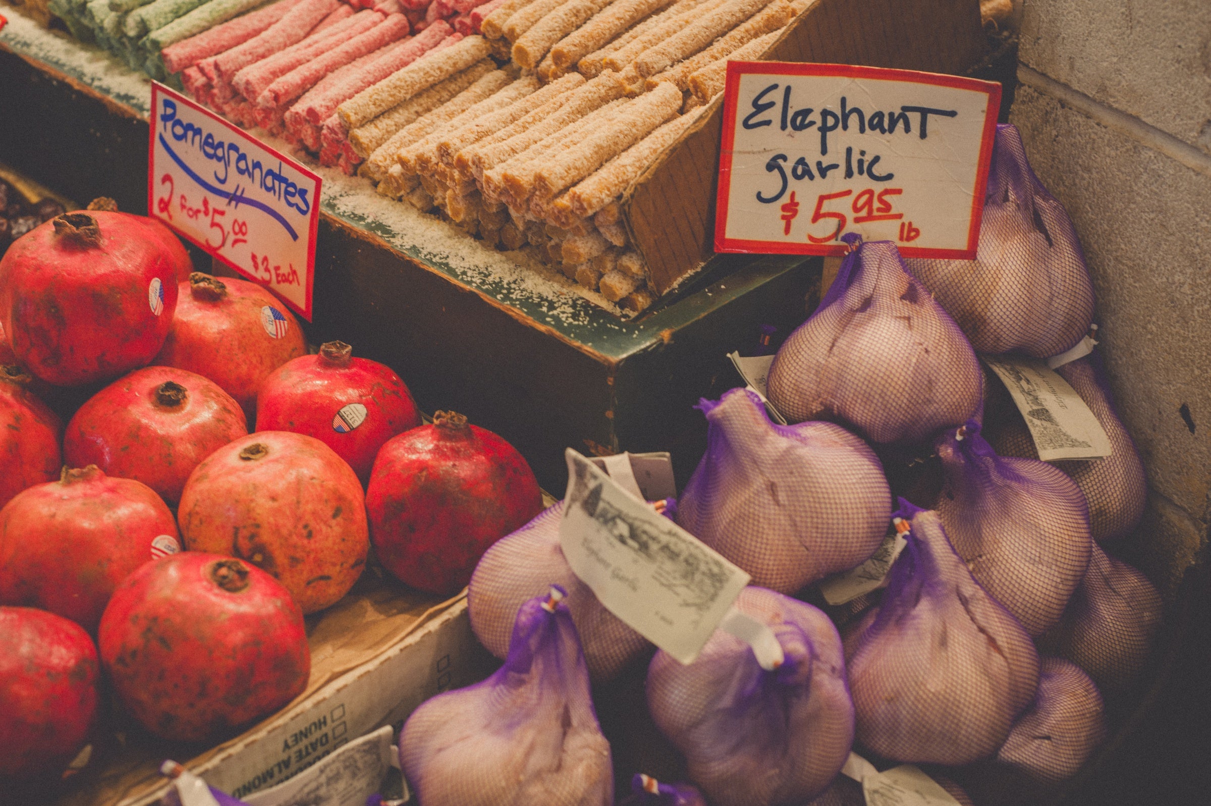 Elephant Garlic at Pike Place Market
