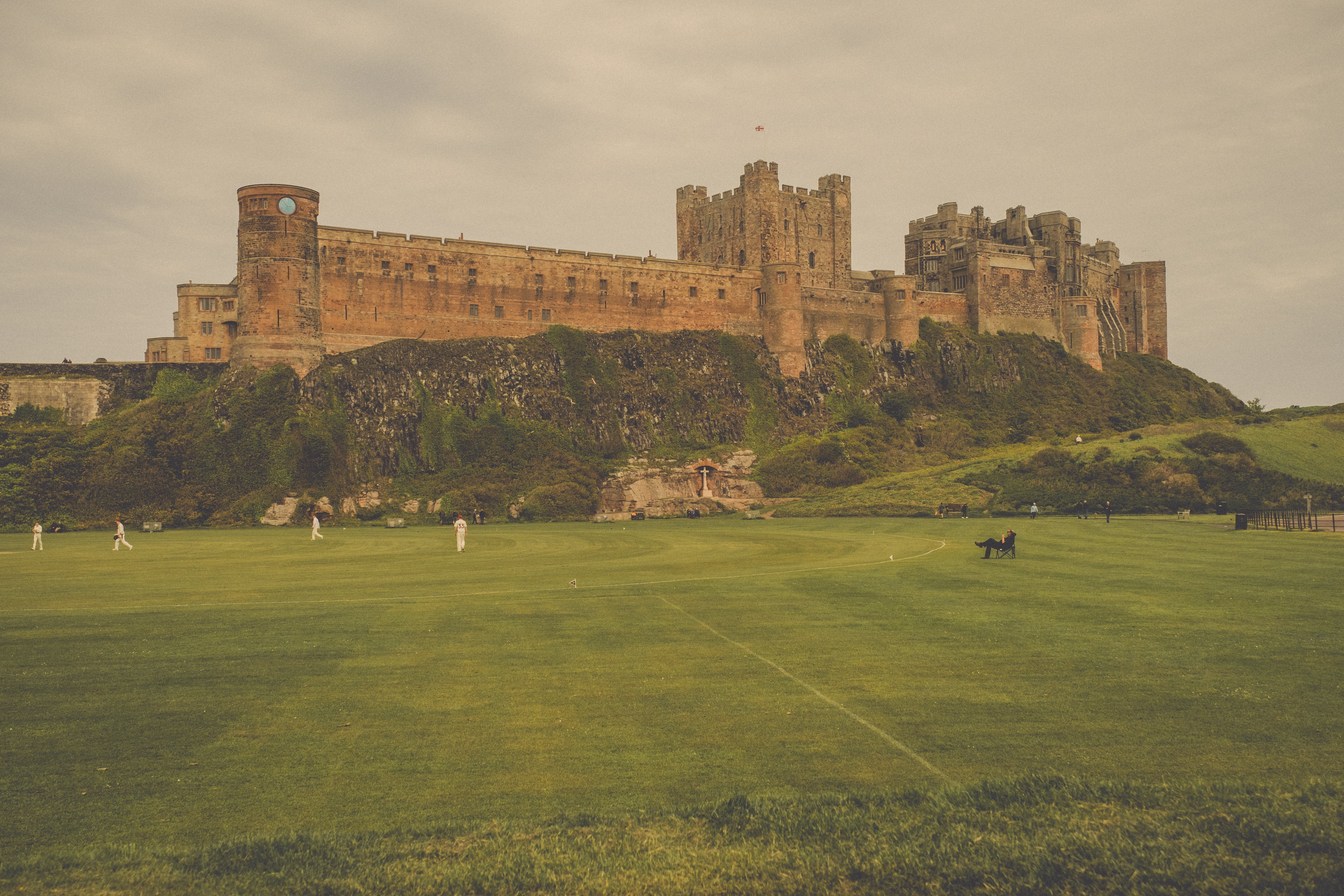 Cricket at Bamburgh Castle - Notice the Space