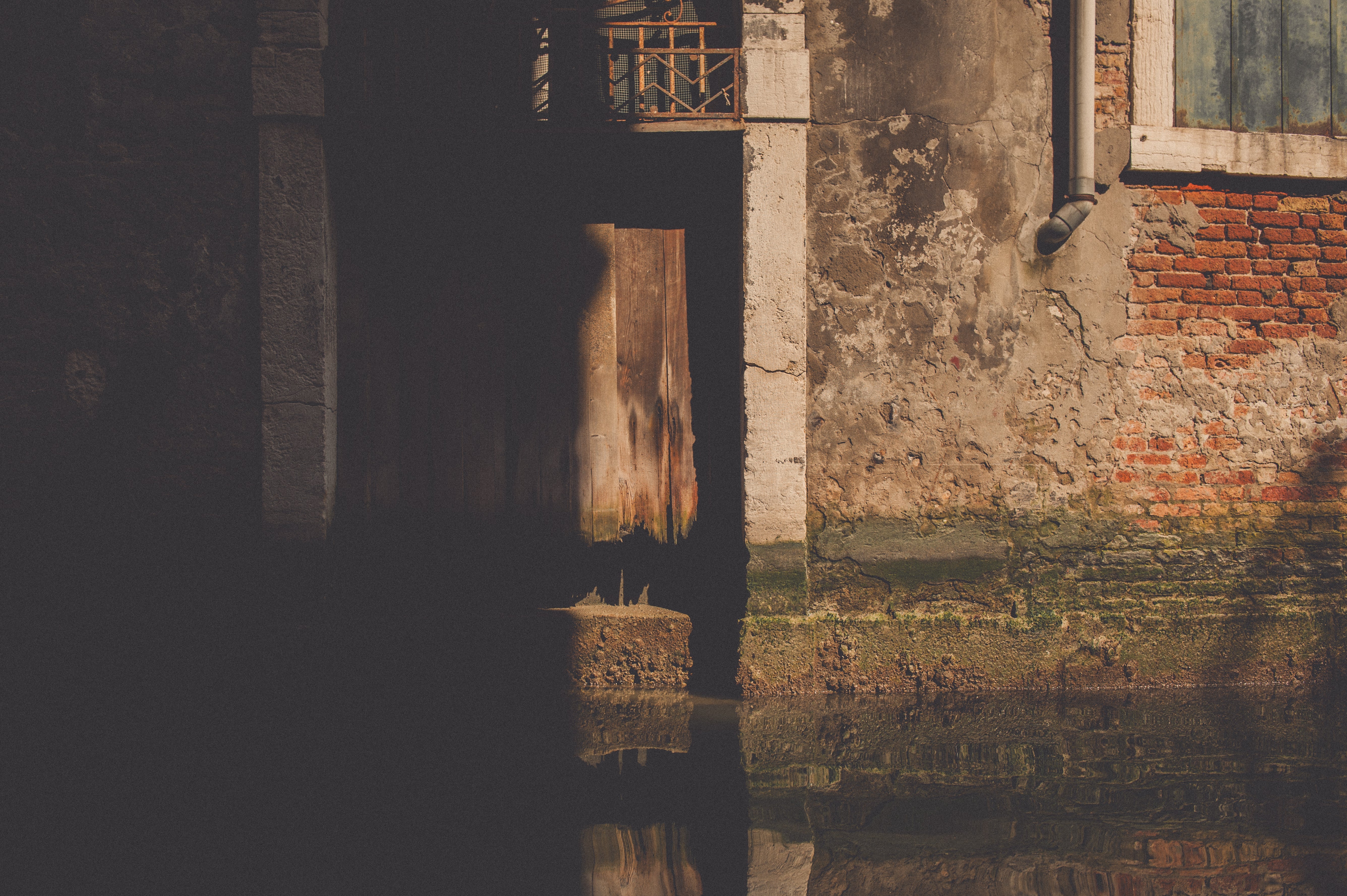 Dark and light on a Venetian Canal - Notice the Space
